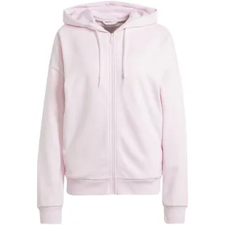 Adidas Essentials Linear French Terry Hoodie, Clear pink/White, S