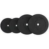 GORILLA SPORTS Hantelscheibe E-Series Hantelscheibenset 25mm 30 kg, 30 kg, (5-tlg) schwarz