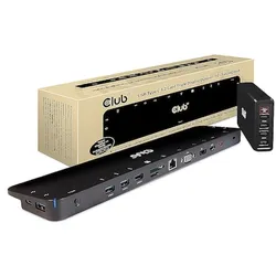 Club 3D USB Gen1 Typ-C Triple Display Dynamic PD Charging Dock m. 100 Watt