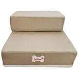 Levoberg Hundetreppe für kleine Hunde Beige, Haustiertreppe Stufen für Hunde und Katzen Hundetreppe für Bett