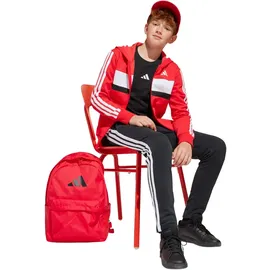 adidas Seasonal Essentials Tiberio 3-Streifen Fleece Jogginganzug Kinder JC7522 - pure ruby/white,
