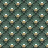 Rasch Textil Vliestapete Art-Deco 10 m x 0,53 m 0 g Grün/Gold 637618