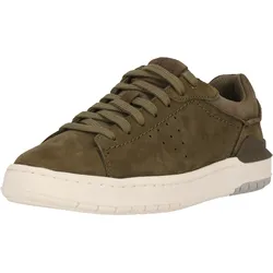 Schnürschuh CLARKS "Courtlite2", Herren, Gr. 45, grün, casual, Schuhe, im retro-inspiriertem Look mit modernen Funktionen