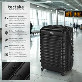 Tectake Koffer-Set 4-tlg. schwarz