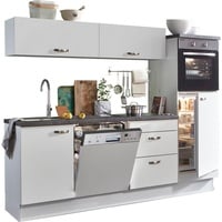 OPTIFIT Küchenzeile »Cara«, mit Vollauszügen und Soft-Close-Funktion, Breite 240 cm, weiß