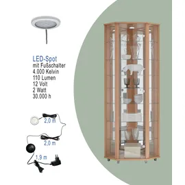 fif Möbel Eckvitrine TRIO 172 x 0 x 0 cm Beige