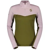 Scott Defined Light Fleece Mit Halbem Reißverschluss - Cloud Pink / Fir Green - M