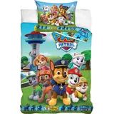 termana Paw Patrol Bettwäsche 40x60 + 100x135 cm · Kinderbettwäsche für Mädchen · Jungen - 100% Baumwolle - Bunt