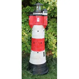 Westerholt Solar Leuchtturm Roter Sand Polyresin 78 cm inkl. LED weiß