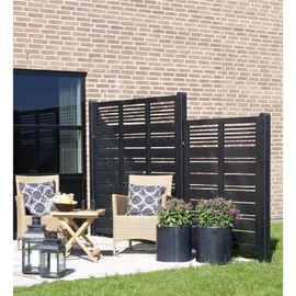 Plus Sichtschutzelement Silence 176 x 170 cm schwarz