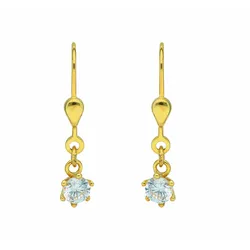 Paar Ohrhänger ADELIA ́S "Damen Goldschmuck", gold, Ohrringe, Damen, Damen, Gelbgold 333, mit Zirkonia Goldschmuck für Damen