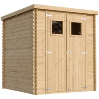 TIMBELA Gartenhaus 2,04 x 2,04 m Beige