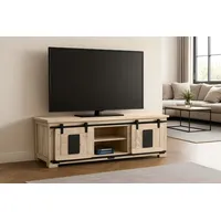 Sam Lowboard Kommode TV-Board mit Schiebetüren & 6 Fächern