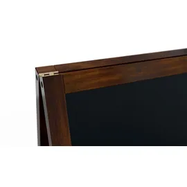 ALLboards Kundenstopper – lackierter Holzrahmen 78x44 cm - Schwarz/Braun