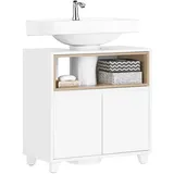 SoBuy Waschbeckenunterschrank Weiß 60cm