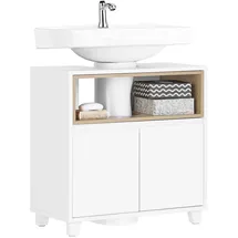 SoBuy Waschbeckenunterschrank Weiß 60cm