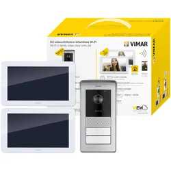 VIMAR K42946 Mehrfamilien-WLAN-Video-Gegensprechanlage, Touchscreen-Video-Gegensprechanlagen, RFID 2 Tasten,