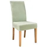 Meigeh Stuhlhussen Stuhlbezüge Samt Schonbezüge Esszimmerstuhl Stretch Stuhlbezug für Esszimmer stuhlüberzüge Hellgrün 4 Stück