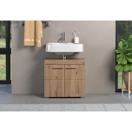trendteam Waschbeckenunterschrank 1 Einlegeboden 60 x 56 x 34 cm Braun