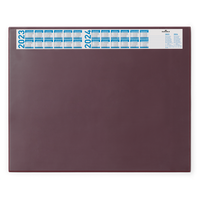 Durable Schreibunterlage mit Jahreskalender und transparenter Abdeckung, 650x520mm, rot