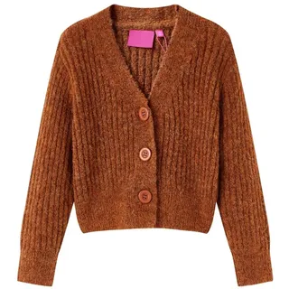 vidaXL Kinder-Strickjacke Cognac 128
