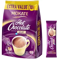 MOKATE - Heiße Schokolade Milky mit Magnesium - 10 Sachets - Cremig & Sanft, Schnell Zubereitet, Für Zuhause & Arbeit, Süß Pulver Getränke - Trinkschokolade, Hot Chocolate With Vitamins - 180g
