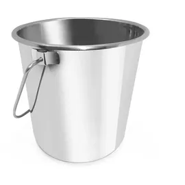 HENDI Eimer mit Griff, Kückeneimer, Futtereimer, Edelstahleimer, 10L, 278x(H)235mm,