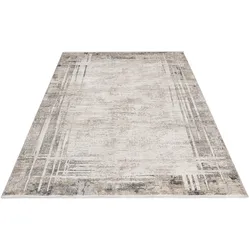 Teppich OBSESSION "My Noblesse 802", grau, B:80cm H:7mm L:150cm, Polyester, Teppiche, modernes Design, Wohnzimmer