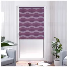 K-HOME Klemmfix Doppelrollo Welle 50 x 150 cm bordeaux
