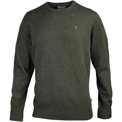 Pinewood Herren-Rundhals-Pullover Värnamo, green mel, 3XL