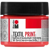 Marabu 17030050913 - Textil Print pyrrolrot 100 ml, Sieb- und Hochdruckfarbe auf Wasserbasis, geruchsneutral und lichtecht, lange Offenzeit, für helle und dunkle Textilien