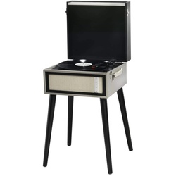 Denver VPL-150BT freistehender Retro Schallplattenspieler mit Bluetooth MP3, USB, Smartphonesteuerung