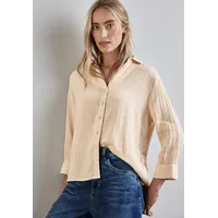 STREET ONE Damen A344955 Musselin-Bluse, smooth sand beige, 42