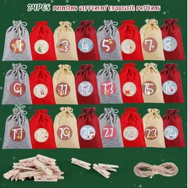 luxuskollektion DIY-Adventskalender Groß 24 Säckchen