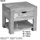 Massivmoebel24 Nachtschrank Sheesham 50 x 35 x 45 cm Grau