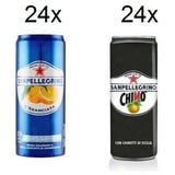 Testpaket San pellegrino 48 x Dosen 330 ml Bitterorange Limonade Orangenlimonade