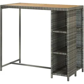 vidaXL Bartisch mit Regal 120 x 60 x 110 cm Grau