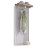HBZ Garderobenpaneel ROMANCE Sibiu Lärche / Eiche San Remo Optik - Landhausstil Hutablage & zuverlässige Wandhaken für Jacken & Taschen - 59 x 143 x 30 cm (B/H/T)