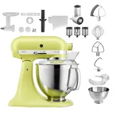 KitchenAid 4,8 L 5KSM185 Artisan Küchenmaschine Profiset Fleischwolf+Spritzgebäck+Gemüseschneider+Pürie, Farbe:Onyx Schwarz