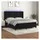 vidaXL Boxspringbett mit Matratze & LED Schwarz 180x200 cm Samt
