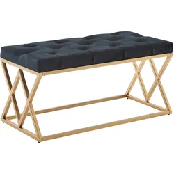 Sitzbank Wohnling ca.90x46x44cm Textil Schwarz