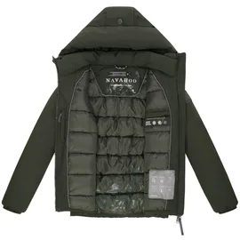 Navahoo Damen, Warme Winterjacke mit 2-Wege-Reißverschluss Blütenlicht 14 Dark Olive Gr. L - L