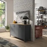 Gami Hochkommode Manchester 136 x 82 x 40 cm Schwarz