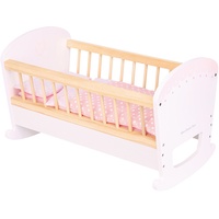New Classic Toys - Holz-Puppenbett Playful in rosa