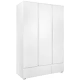 MID.YOU Drehtürenschrank, Weiß, 5 Fächer, 2 Schubladen, 120x191x55 cm, Kinder- & Jugendzimmer, Jugendmöbel, Jugendkleiderschränke