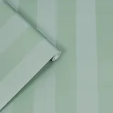 Laura Ashley Vliestapete Lille Pearlescent Stripe FSC®de Green Grün FSC®
