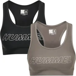 2er Pack hummel hmlTE TOLA Sport-BH black/driftwood S