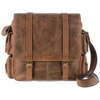 GREENLAND Nature Montenegro Messenger Leder 31 cm Laptopfach natur
