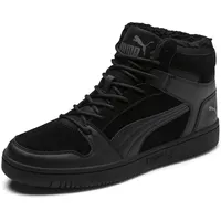 Puma Rebound Layup Sd Fur Sneaker, Puma Black Castlerock, 40.5