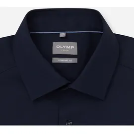 Olymp "OLYMP Luxor, comfort fit, New Kent", Herren, Gr. 42, Normaler Arm, marine, 100% Baumwolle, Hemden